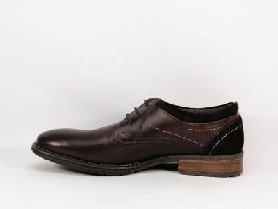 Chaussure habillée cuir marron effet vieilli homme destockage CASANOVA gamo
