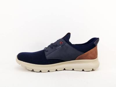 Chaussure slip in homme qui s'enfile toute seule confortable bleu destockage IMAC 752086