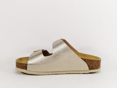 Mule femme cuir confort chic et tendance PLAKTON cp beta elefante nude Fabrication Espagne