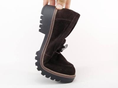 Mocassin femme élégant cuir marron mocca chic et confortable TAMARIS 24722