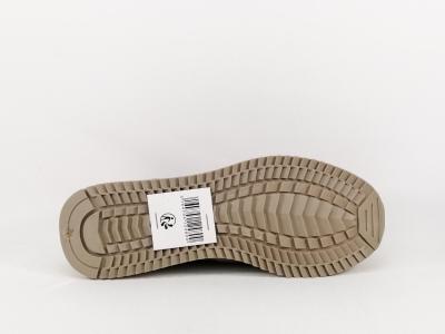 Basket chic cuir très souple taupe femme zip et lacets SWEET'R Mayone