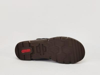 Mules femme RIEKER V2392 leopard grand confort compensée semelle anti stress à scratch