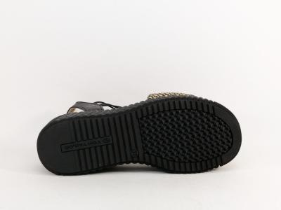 Sandale plateforme femme à élastique noire chic et confortable TOM TAILOR 9590240006