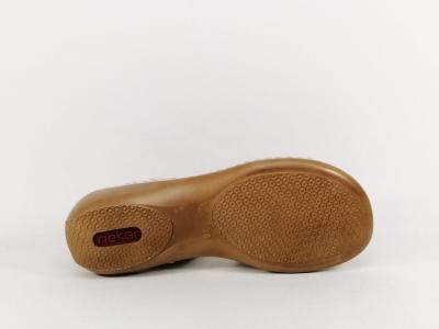 Sandale RIEKER 659C7 femme à scratch confortable tendance et souple cuir multicolore