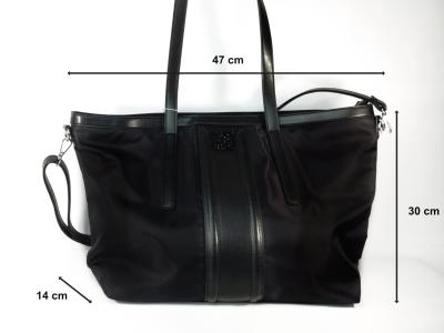 Grand sac bandoulière femme chic noir en destockage REFRESH 183390 pas cher