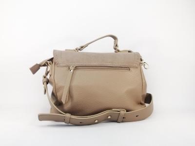Sac à main femme chic cuir taupe souple tendance à pas cher en destockage CARMELA 186143