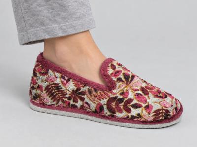Chausson femme semelle feutre charentaise originale rose CHIC & RELAX gabilo