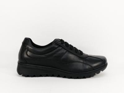 Basket femme très confortable en cuir noir destockage IMAC 607450