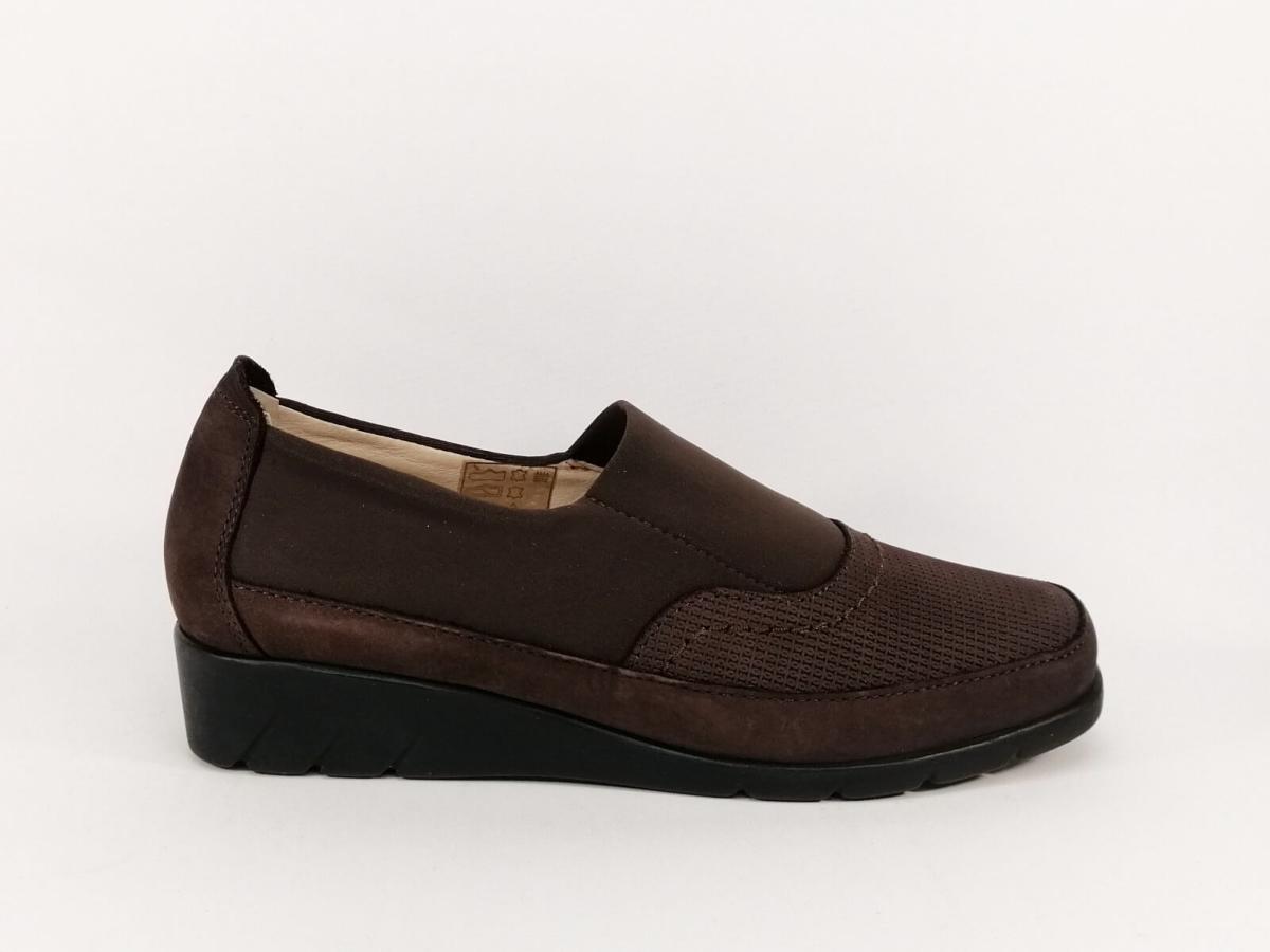 mocassin femme cuir marron