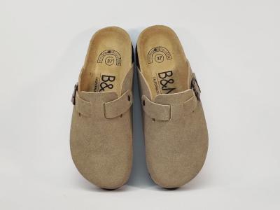 Sabot femme pas cher gris taupe semelle cuir confortable BANAN MOON rambla tendance
