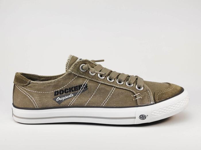 Tennis en toile beige grande pointure homme à élastique DOCKERS 30ST027
