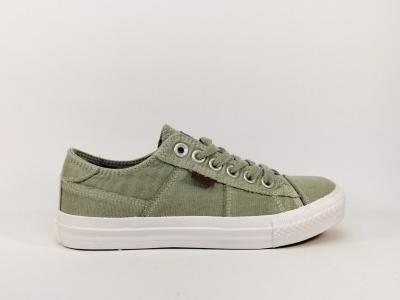 Tennis femme en toile kaki BANANA MOON Ratisse à pas cher