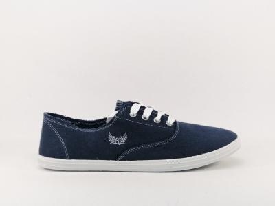 Tennis femme/junior en toile marine destockage KAPORAL Desma