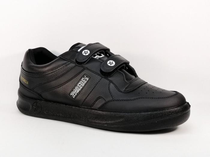 Basket noire grande pointure homme à velcro PAREDES DP101