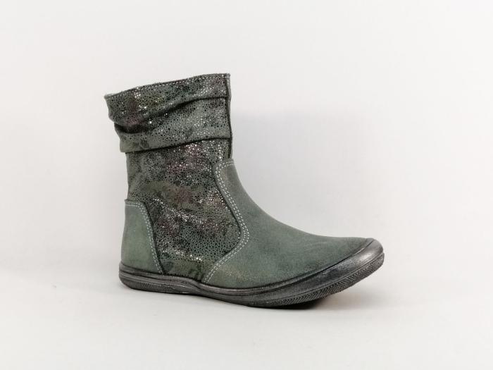 Botte fille cuir souple destockage BELLAMY nievre à pas cher confortable gris