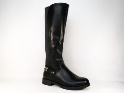 Bottes mollets larges femme grande pointure CINK ME DM-31W noir à pas cher