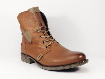 Bottine femme en cuir souple  camel ORLAND 6033 fabrique au Portugal