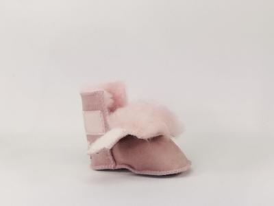 Chaussons fourrés cuir rose en destockage SHEPHERD Shepchaud pour fille