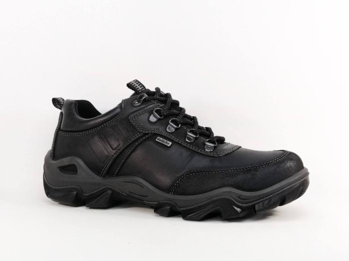 Chaussure randonnée homme basse cuir noir gallutex imperméable confort destockage IMAC GALLUS 203914