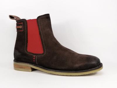 Chelsea boot cuir marron effet vieilli destockage CDV shoes chic et confortable