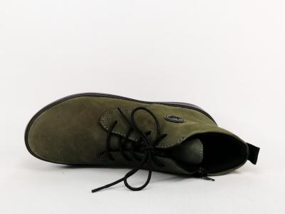Bottine femme pieds larges souple et confortable RIEKER Z0022 cuir vert