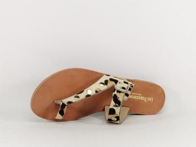 Mule leopard femme chic cuir destockage TROPEZIENNES declic à pas cher