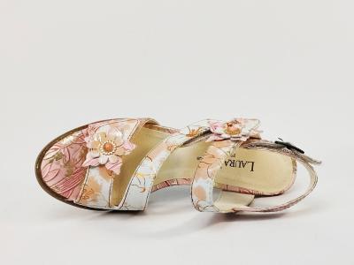 Sandale femme a talon originale et chic, confortable en destockage LAURA VITA fregateo à pas cher