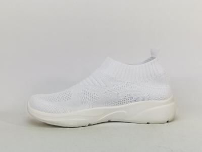 Basket sans lacets femme toile blanche souple et confortable SUREDELLE BG-20 à pas cher