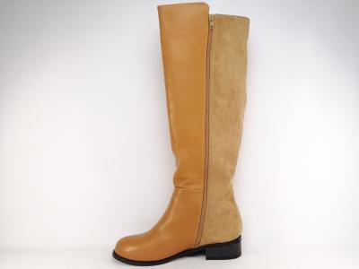 Botte grande taille femme confort pointure 42, 43, 44 destockage ANDRES MACHADO AM4242 camel