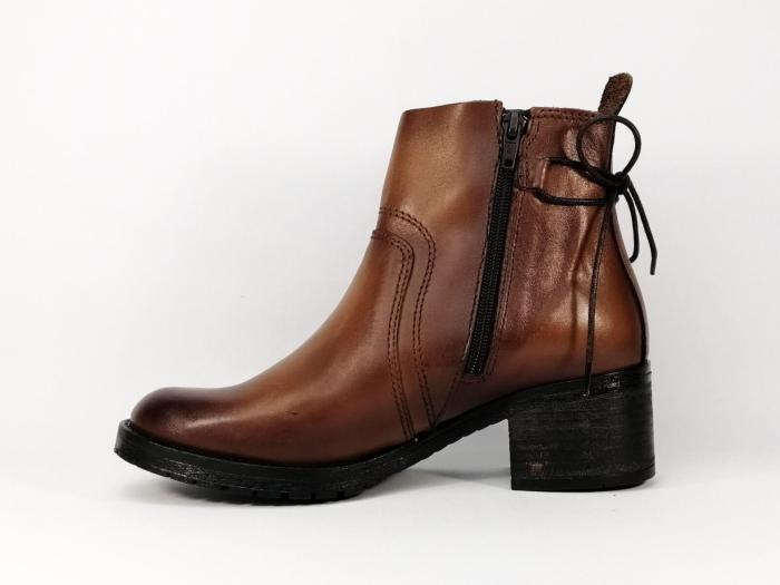bottines femme camel cuir