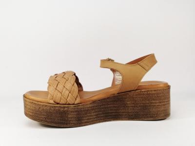 Sandale femme TAMARIS 28262 en cuir camel cuoio tendance