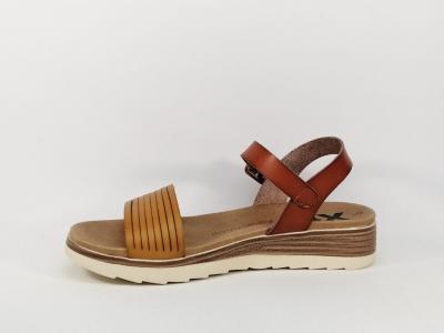 Sandale camel confortable destockage XTi 49846 pour femme