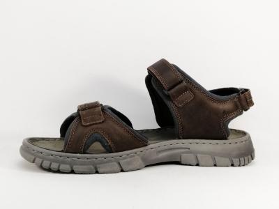 Sandale homme grande taille cuir marron destockage JOSEF SEIBEL brendan à pas cher
