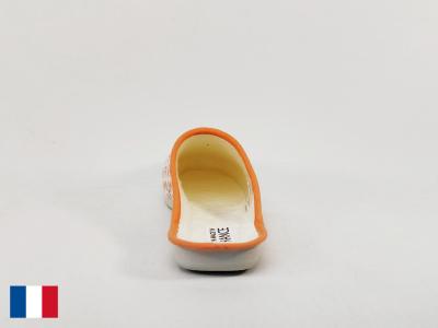 Chausson femme été coton toile pieds sensibles made in France BOSSI orleans pêches