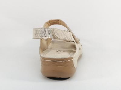 Sandale femme confortable à scratch CINK ME DM56-7 grande pointure beige