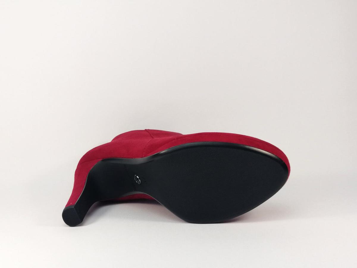 bottine rouge talon