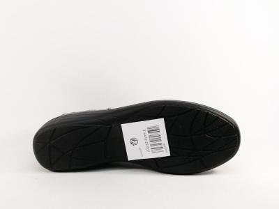 Bottines noires femme très souples et légères semelle cuir confort à pas cher SWEET'R dobby