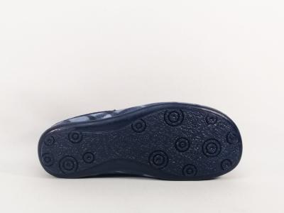 Chaussons femme motif chat originaux chauds et confortables velours bleu CHIC & RELAX ratus