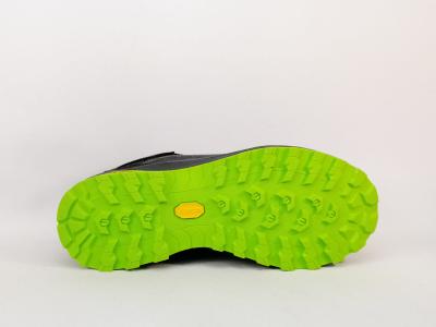 Chaussures randonnée homme imperméables basse cuir waterproof destockage GARSPORT mikeno low noir vert