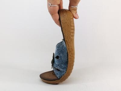 Mule compensée femme à pas cher RELAXITY Maddox bleu jean semelle anatomique