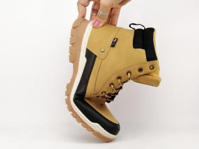 Chaussures montantes homme camel à lacets destockage ROADSIGN dolmen
