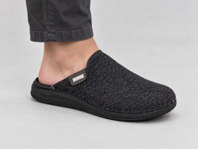 Sabot homme confortable noir semelle cuir CHIC & RELAX OUF myban souple