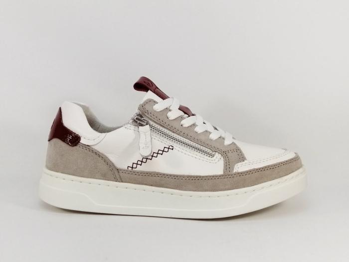 Basket tendance femme cuir blanc chic et confort destockage TAMARIS 23707