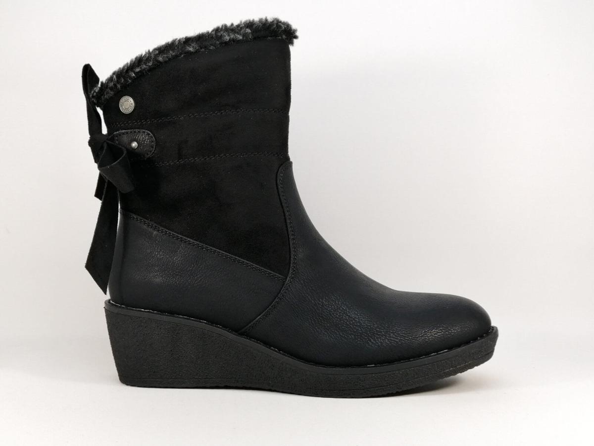 bottine noire femme cuir