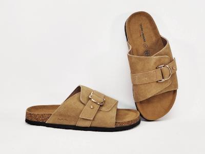 Mule femme chic cuir camel confortable et tendance TERRE DE MARINS mahity