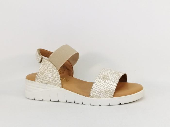 Sandale compensée femme chic semelle mémoire de forme confortable destockage COTEMER Varamy OR