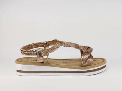 Sandale femme tendance et pas cher rose semelle épaisse LAURA MODE WL#055