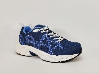 Basket jean femme tendance à pas cher destockage KAPORAL adali denim strass