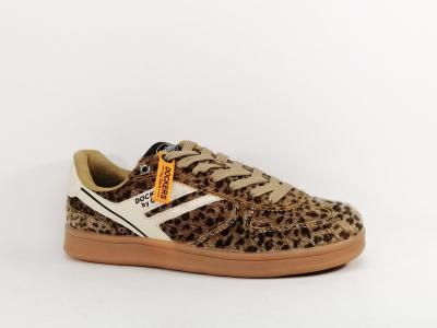 Basket leopard femme originale confortable et tendance destockage DOCKERS 55MY203  pas cher