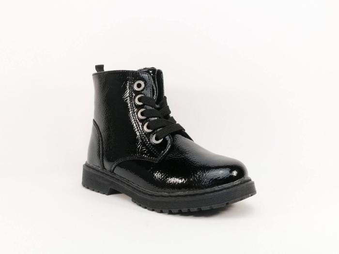 Boots fourrée style doc vernis noir SUPREMO 2140207 fille